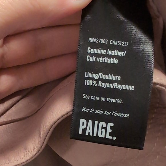 PAIGE Blush Leather Jacket - Picture 4 of 8
